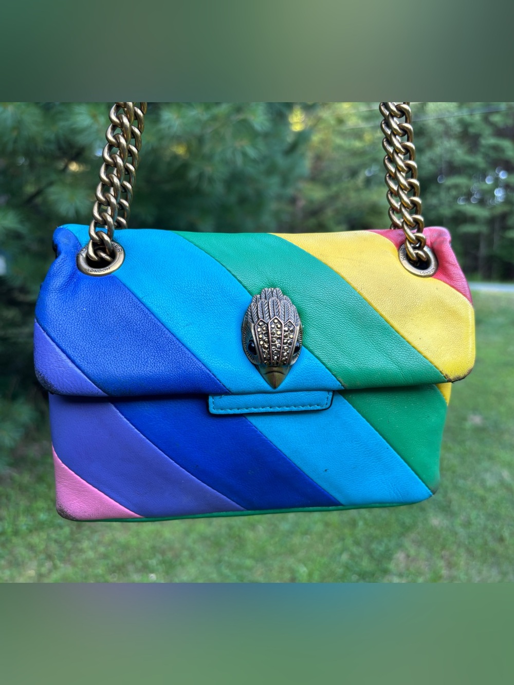 Kurt Geiger Leather Rainbow Shoulder Bag